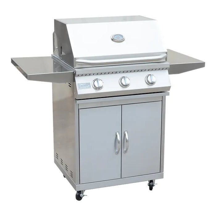 Kokomo Grills 3 Burner 26 inch Cart Model BBQ Grill With Locking Casters : KO-BAK3BG+KO-BAK3BG-C