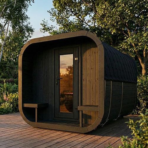 SaunaLife 8-Person Cube Series Outdoor Home Sauna Kit CL12GCP
