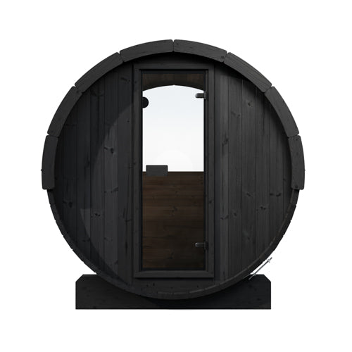 SaunaLife E6W Ergo Series Outdoor Barrel Sauna Kit with Rear Window