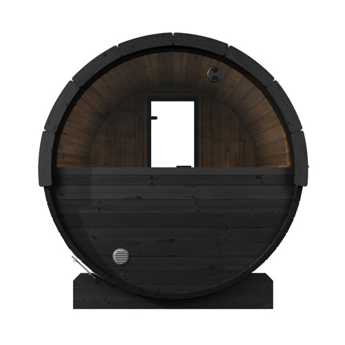 SaunaLife E7W Ergo Series Outdoor Barrel Sauna Kit with Rear Window