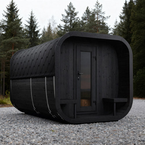 SaunaLife 8-Person Cube Series Outdoor Home Sauna Kit CL12GCP