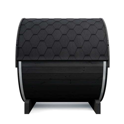 SaunaLife E7G Ergo Series Outdoor Barrel Sauna Kit with Glass Front