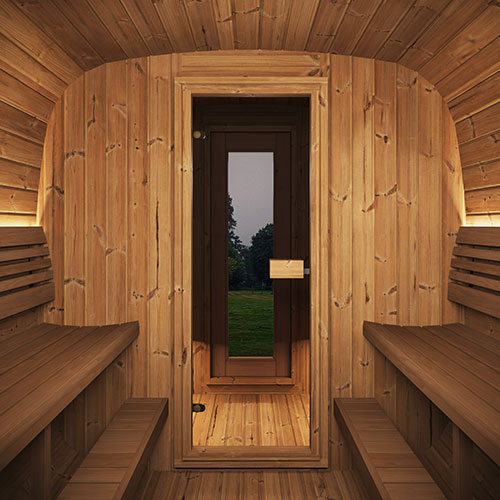 SaunaLife 8-Person Cube Series Outdoor Home Sauna Kit CL12GCP