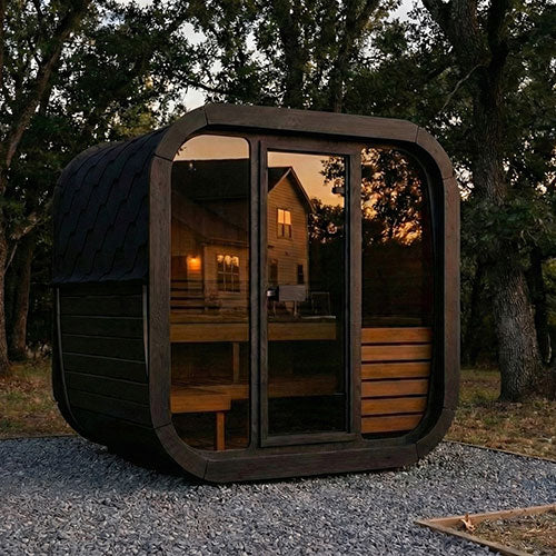 SaunaLife 4 Person Outdoor Cube Sauna Model CL5G