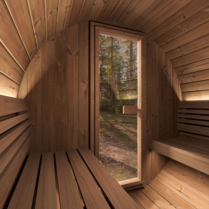 SaunaLife E6 Ergo Series Outdoor Barrel Sauna Kit