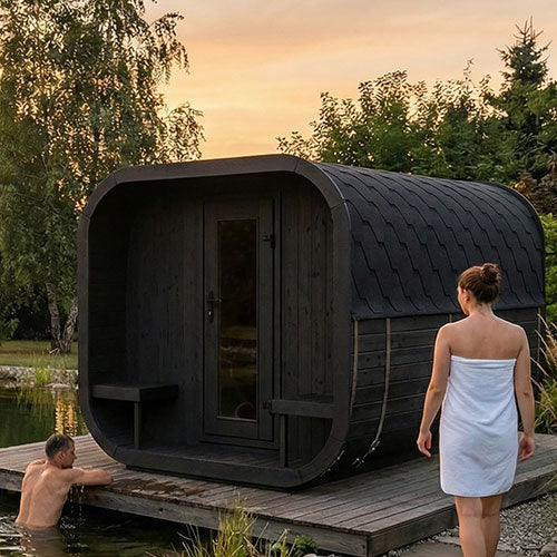 SaunaLife 8-Person Cube Series Outdoor Home Sauna Kit CL12GCP