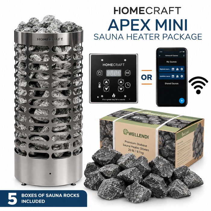 Homecraft Apex Mini Electric Sauna Heater Package