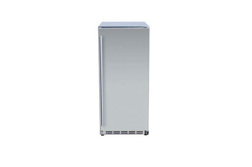 Summerset Grills 15 Outdoor Rated Refrigerator, a weather-resistant stainless steel outdoor fridge.
