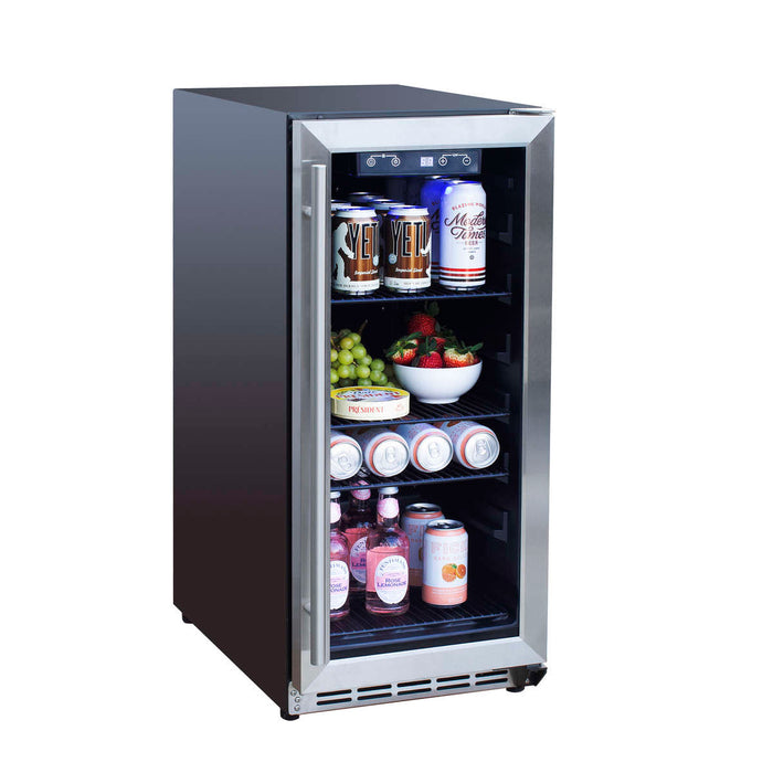 Summerset Grills 15" Outdoor Rated Refrigerator w/ Glass Door  - RFR-15G