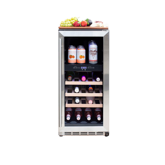 Summerset Grills 15" Outdoor Rated Dual Zone Wine Cooler - RFR-15WD