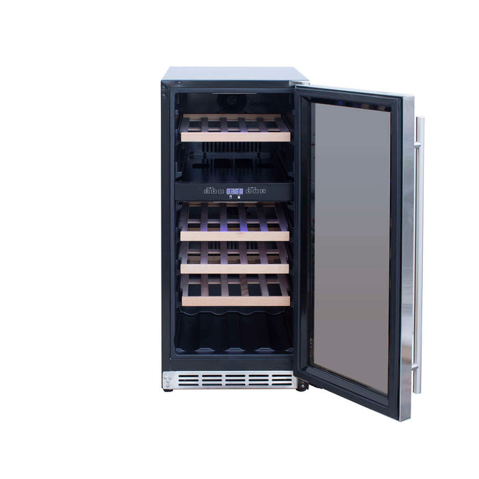 Summerset Grills 15" Outdoor Rated Dual Zone Wine Cooler - RFR-15WD