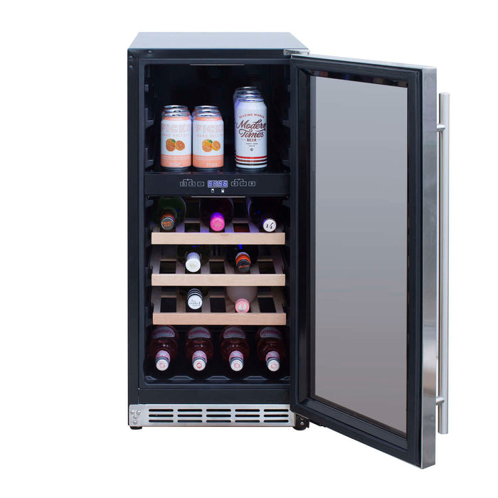 Summerset Grills 15" Outdoor Rated Dual Zone Wine Cooler - RFR-15WD
