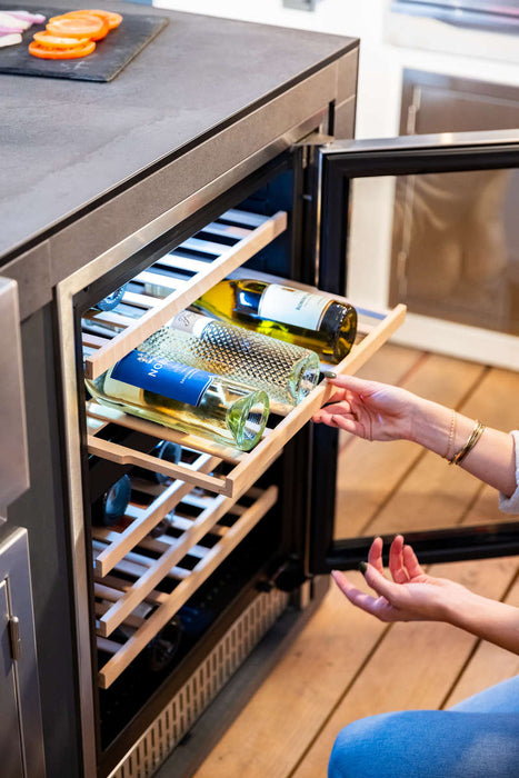 Summerset Grills 24" Outdoor Rated Dual Zone Wine Cooler - RFR-24WD