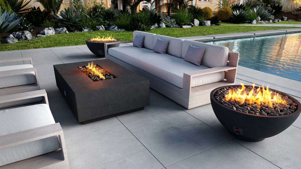 Firegear Sanctuary 2 GFRC Fire Bowl - Stainless Steel Burner