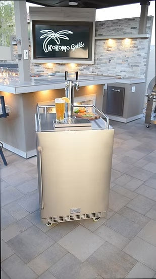 Kokomo outdoor kegerator lifestyle installation