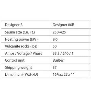 Designer B 8KW Sauna Heater with Rocks : 9053-210