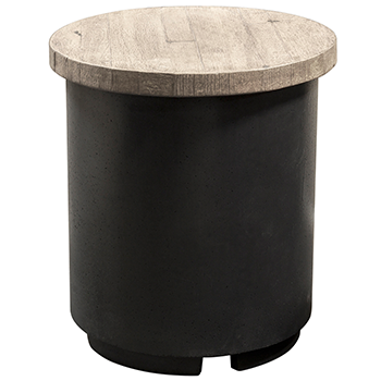 Silver Pine- Contempo Tank/ End Table - Color: Silver Pine - 17″ dia x 19 1/4″h