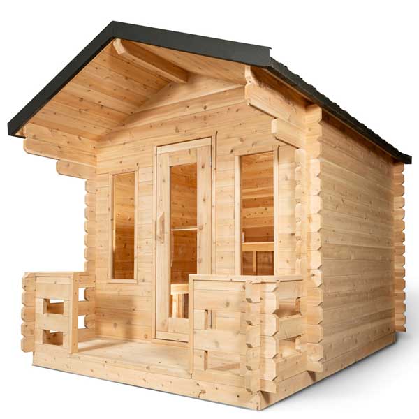 LeisureCraft CT Georgian Cabin Sauna with Porch - CTC88PW