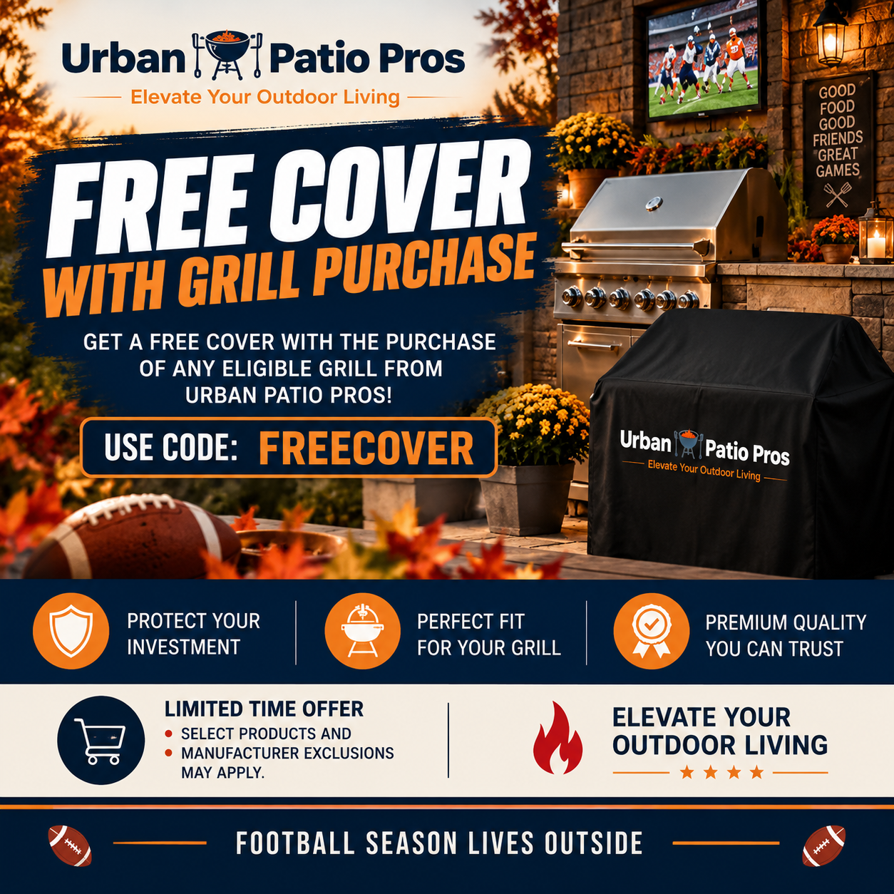 Free Cover With Grill Purchase