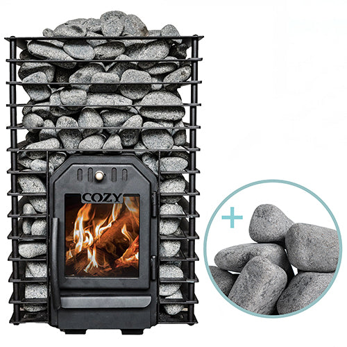 Cozy Heat Quattro Wood-Burning Sauna Stove Package