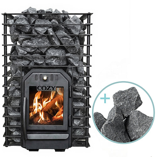 Cozy Heat Quattro Wood-Burning Sauna Stove Package