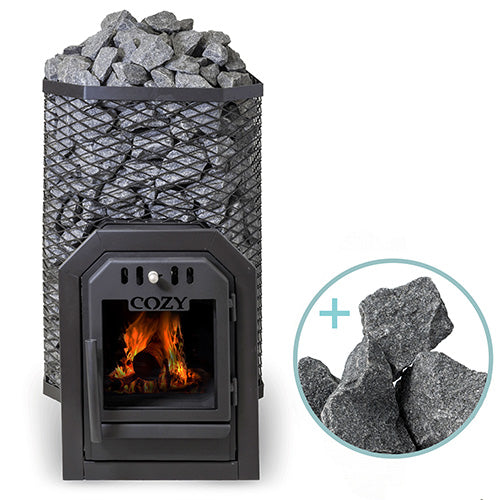 Cozy Heat Through-Wall Wood-Burning Sauna Stove Package