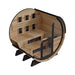 Finnmark FD-7 Thermo-Aspen barrel sauna open view