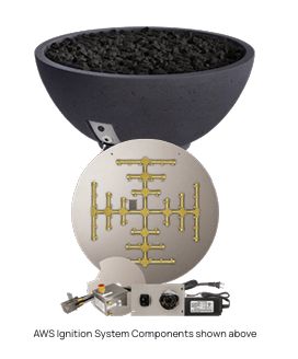 Firegear Sanctuary 2 GFRC Fire Bowl - Pro Series Brass Burner