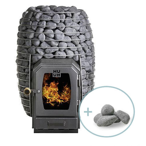 HUUM HIVE Wood Sauna Stove Package with Stones