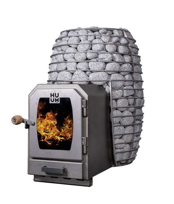 HUUM HIVE Wood Sauna Stove Package with Stones - 537-BDL-HIVEW13ST - HIVE Wood LS 1