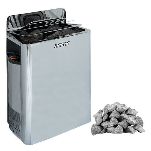 Harvia The Wall Sauna Heater Package - Built-In Controls & Stones