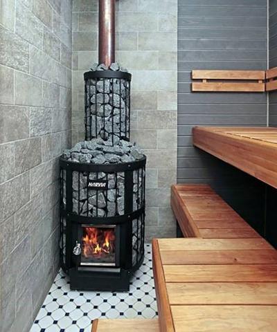 Harvia Legend 150 16kW Wood-Burning Sauna Stove Package - Stainless Chimney - LGND-PKG-SS - heater
