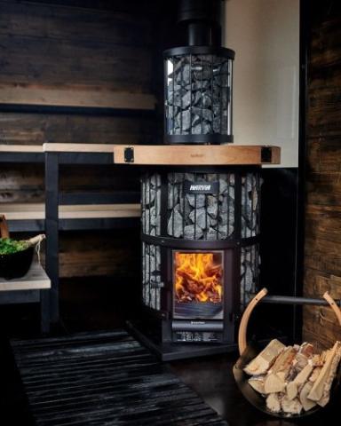 Harvia LEGEND 240 GREENFLAME Wood-Burning Sauna Stove - Harvia sauna heater view 9