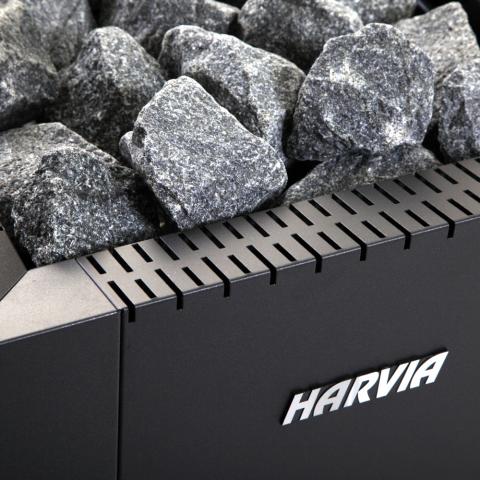 Harvia LINEAR 16 BLACK Wood-Burning Sauna Stove - Harvia sauna heater