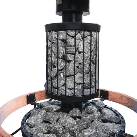 Harvia Legend 150 16kW Wood-Burning Sauna Stove Package with Water Heater - Stainless Chimney - LGND-PKG-SS-WH - WP250LD