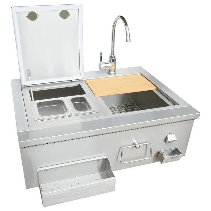 Kokomo Grills 30" Built-In Bartender Cocktail Station With Sink Bottle Opener and Ice Chest : KO-30CKT-SNK