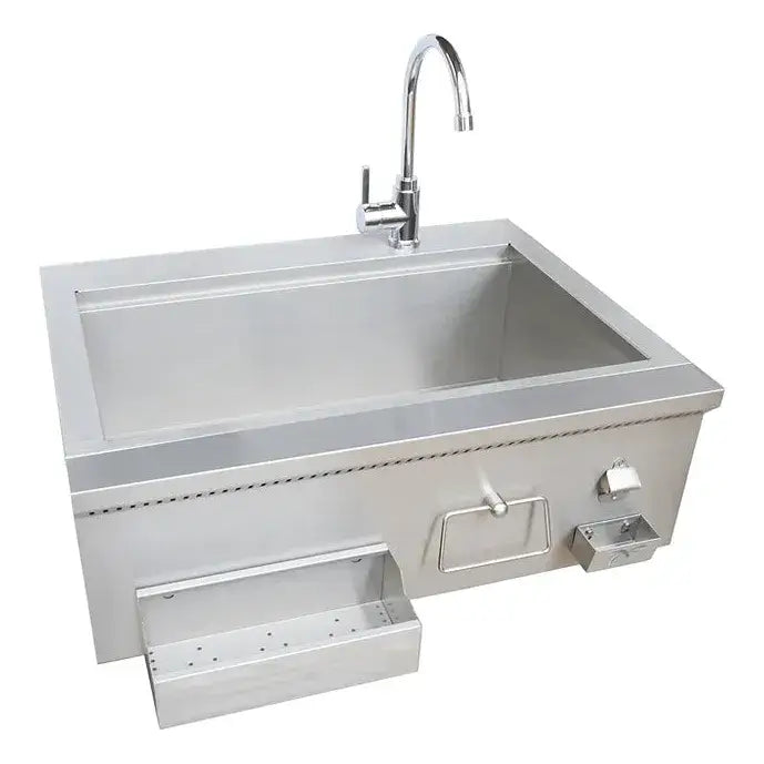 Kokomo Grills 30" Built-In Bartender Cocktail Station With Sink Bottle Opener and Ice Chest : KO-30CKT-SNK