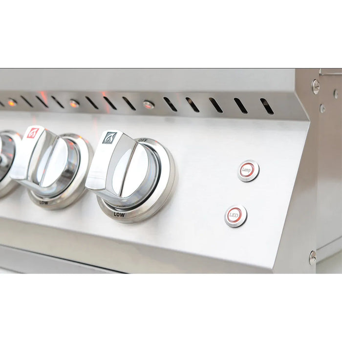 Kokomo Grills Professional 4 Burner 32 Inch Cart Model BBQ Grill With Lights & Locking Casters : KO-BAK4BG-PRO+KO-BAK4BG-C