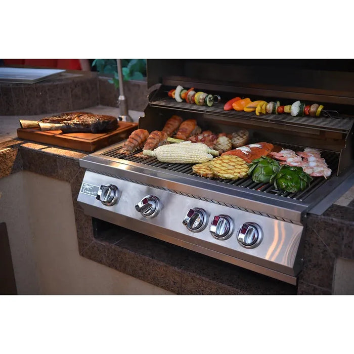 Kokomo Grills 32” Built in Gas Grill (4 Burner/Back Burner) : KO-BAK4BG