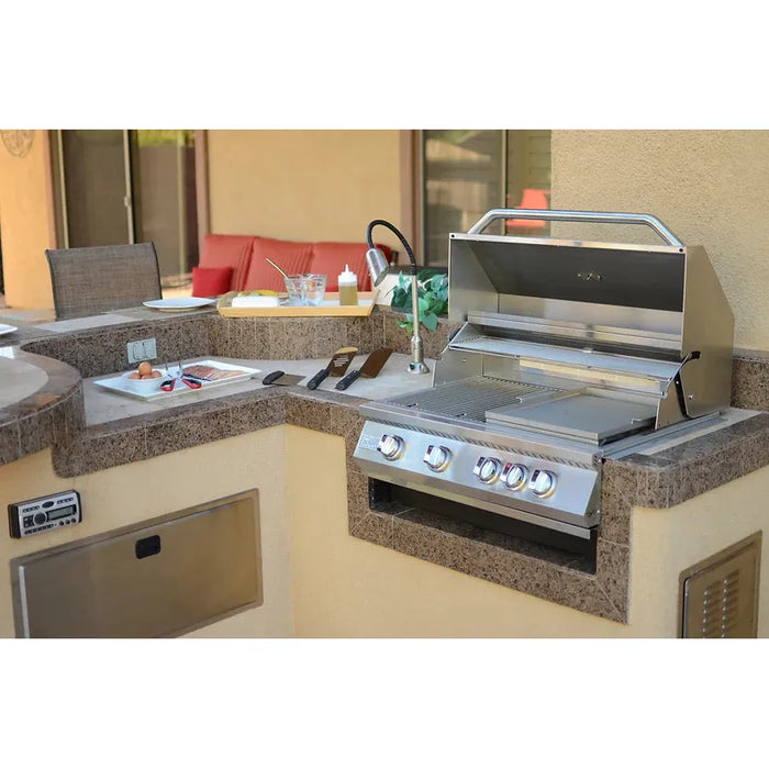 Kokomo Grills 32” Built in Gas Grill (4 Burner/Back Burner) : KO-BAK4BG