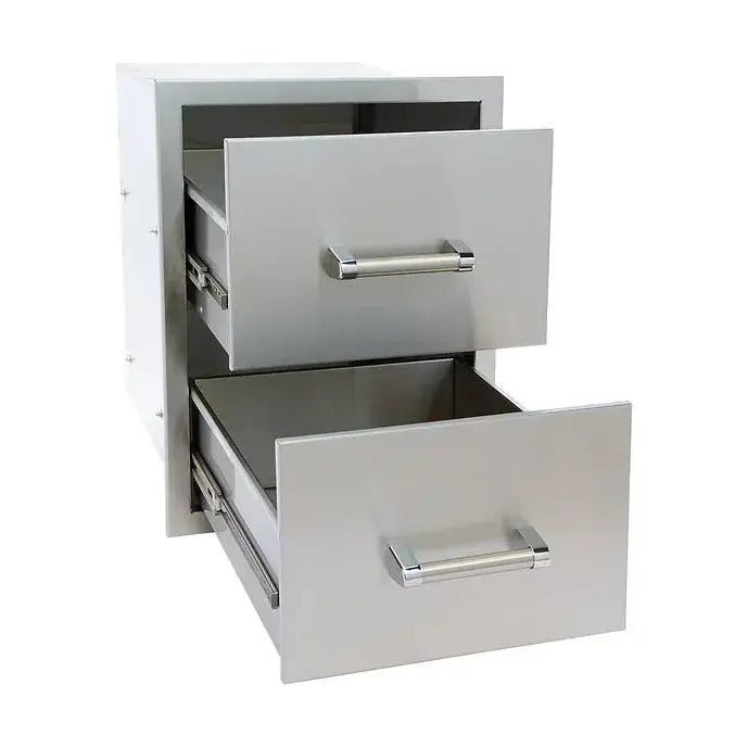 Kokomo Grills Outdoor Kitchen Stainless Steel Double Drawer : KO-DD12