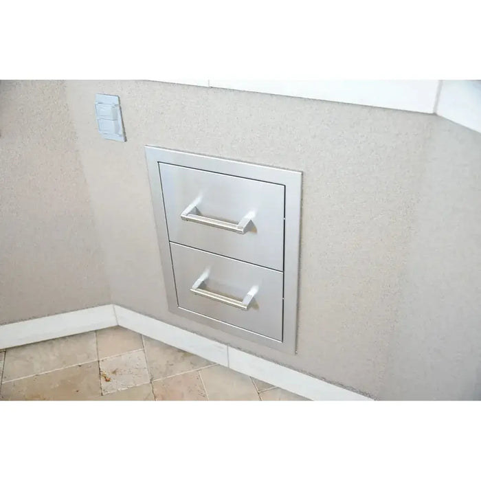 Kokomo Grills Outdoor Kitchen Stainless Steel Double Drawer : KO-DD12