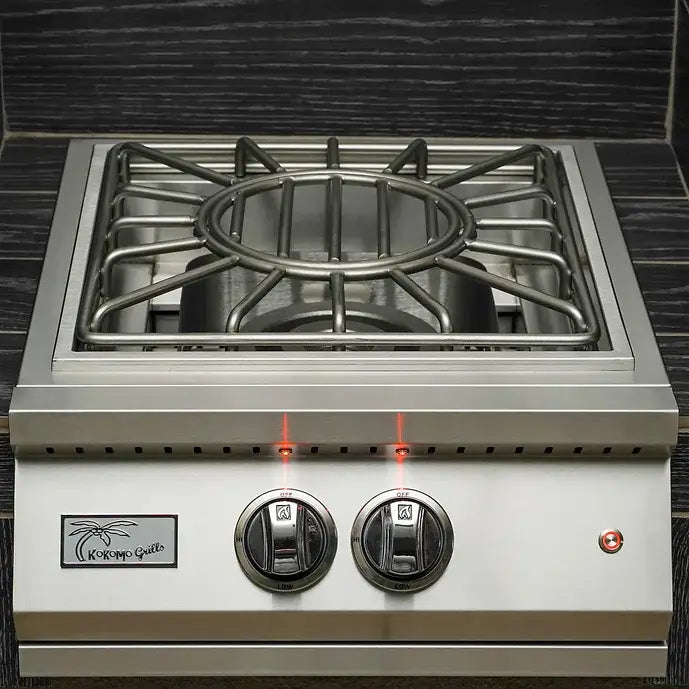 Kokomo Grills Professional Built-in Power Burner with Led Lights and Removable Grate for Wok : KO-PRO-PB