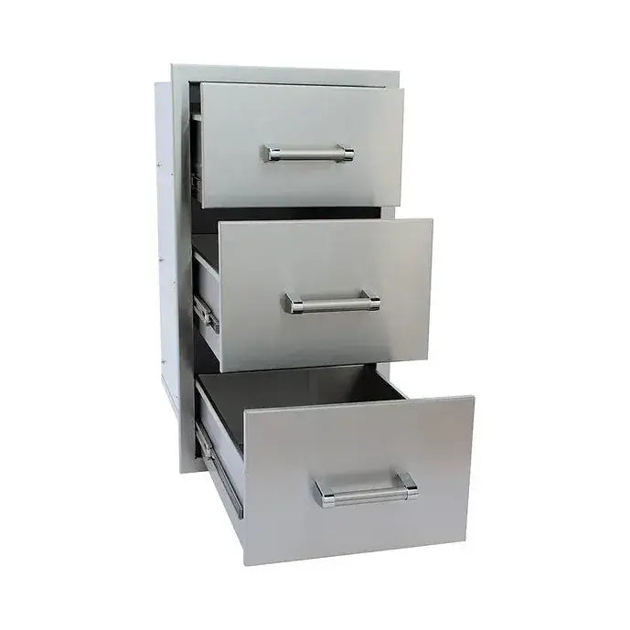 Kokomo Grills Outdoor Kitchen Stainless Steel Triple Drawer : KO-TD18