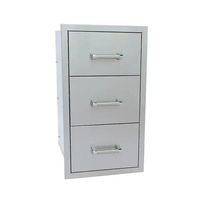 Kokomo Grills Outdoor Kitchen Stainless Steel Triple Drawer : KO-TD18