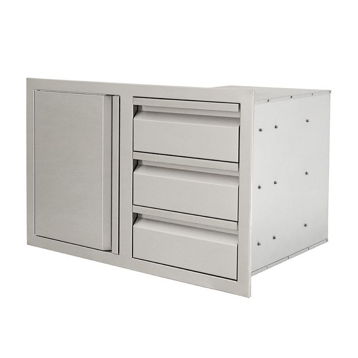 RCS Grills 3 Drawer & Door Combo  Soft Close - VDC2SC