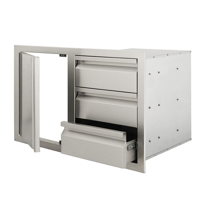 RCS Grills 3 Drawer & Door Combo  Soft Close - VDC2SC
