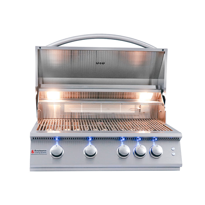 RCS Grills PREMIER 32" GRILL W/BLUE LED LIGHTS - RJC32AL