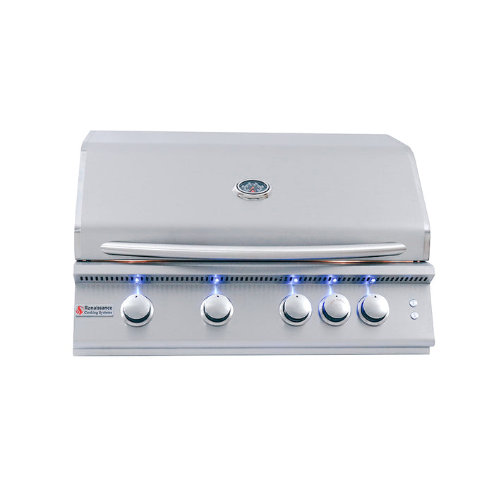 RCS Grills PREMIER 32" GRILL W/BLUE LED LIGHTS - RJC32AL