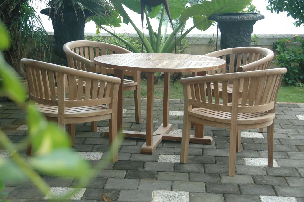 Anderson Teak Tosca 5-Piece Dining Table Set : Set-03